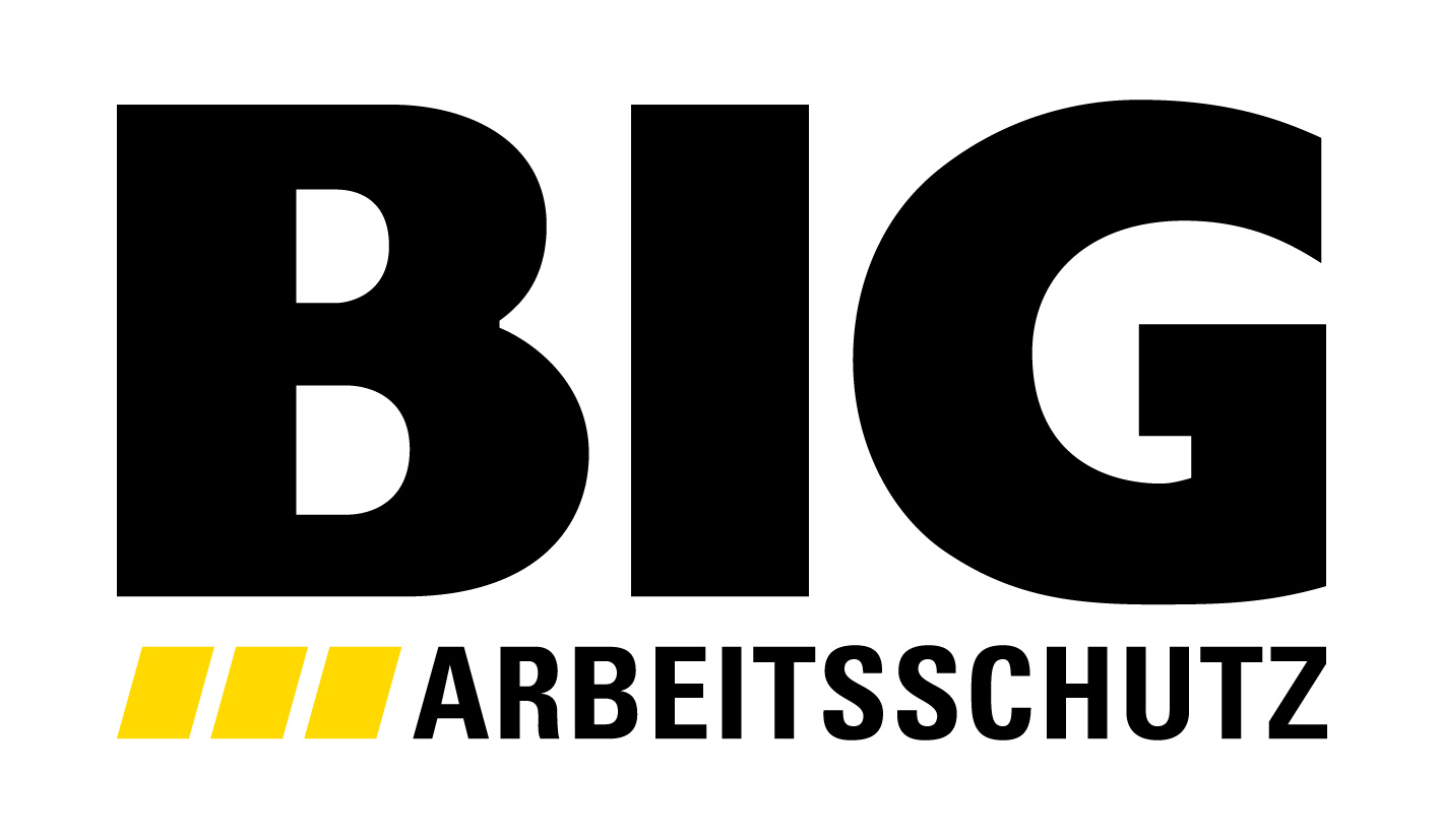 Hersteller Logo, Arbeitsschutz, BIG, Logo, Schriftzug, Gelb