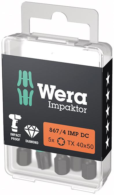 Bit Impaktor 1/4 DIN 3126 E6,3 T40x50mm 5er Pack Wera"