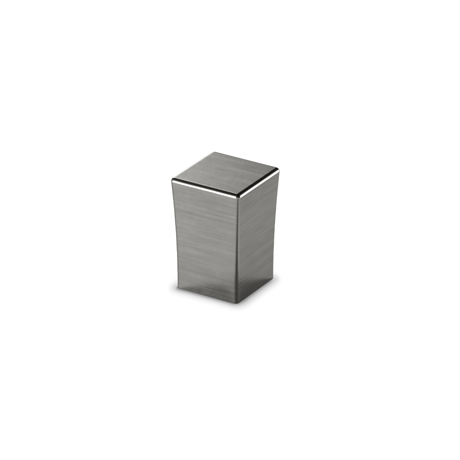 HETTICH Knopf Cadria, L 18 mm, B 18 mm, H 27 mm, Edelstahl Optik gebürstet