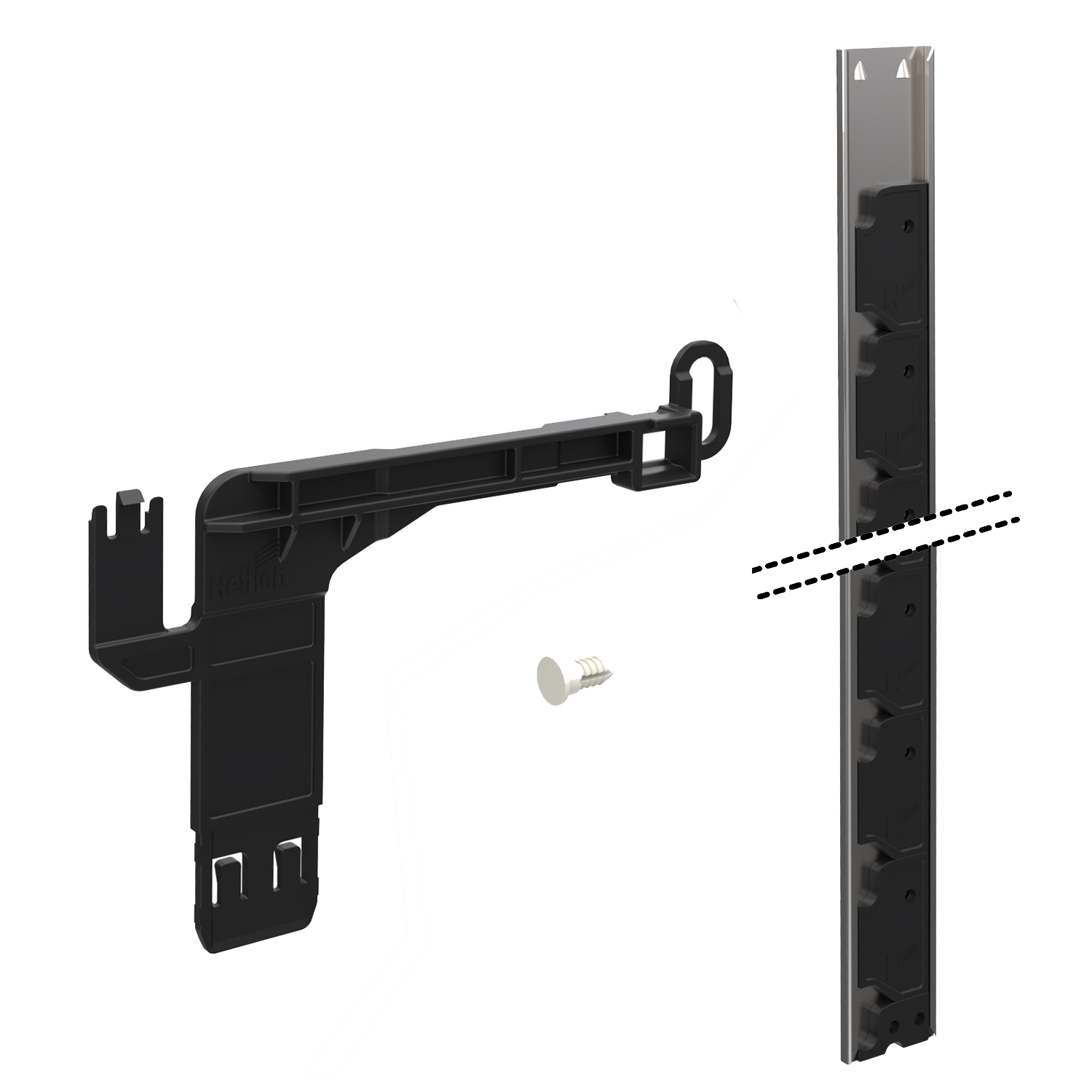 HETTICH Verriegelungsstangen-Sets Stop Control Plus, Lochreihe 32 mm, Länge HE 6 + 1, einseitig rechts