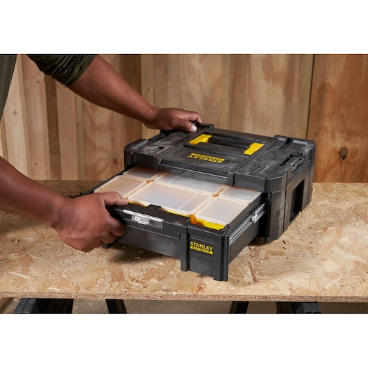 Stanley FATMAX PRO-STACK III Systembox mit Schublade und 6 Fächern