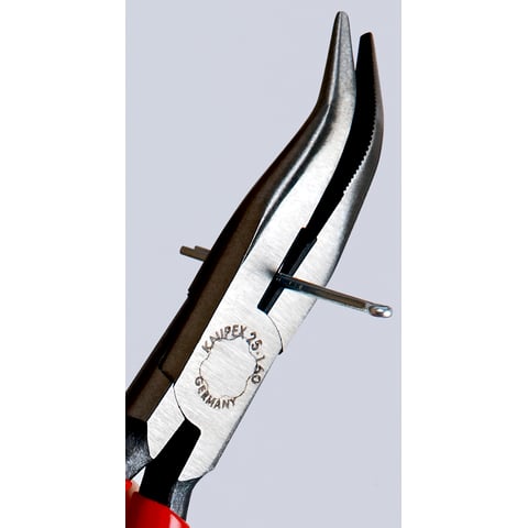Knipex Flachrundzange mit Schneide 25 21 160 160mm gebogen Kunststoffgriff