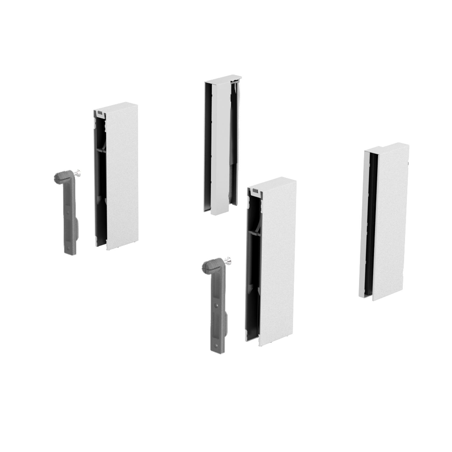HETTICH DesignSide Adapter ArciTech, 124 mm / 124 mm, weiß, links und rechts