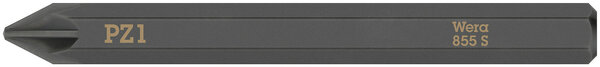 855 S Pozidriv bits for impact screwdrivers, PZ 1 x 70 mm