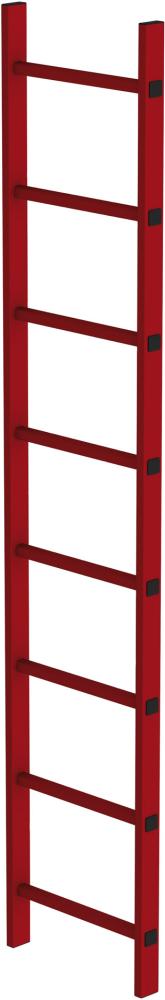 MUNK Schachtleiter 8 Sprossen L 2,24 m B450 mm LW 300 mm GFK