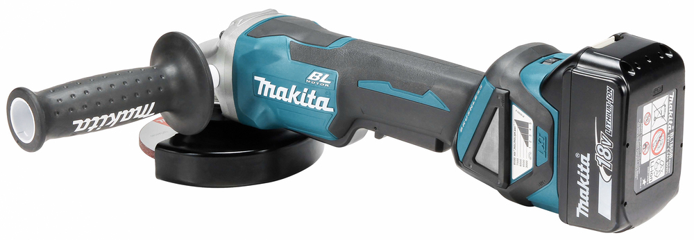 Makita DGA515RTJ Akku-Winkelschleifer 18V 125mm mit Paddelschalter, ADT, AFT