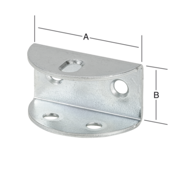 Vormann Spanplattenhalter 40x19mm Stahl verzinkt außen versenkt mit Langloch