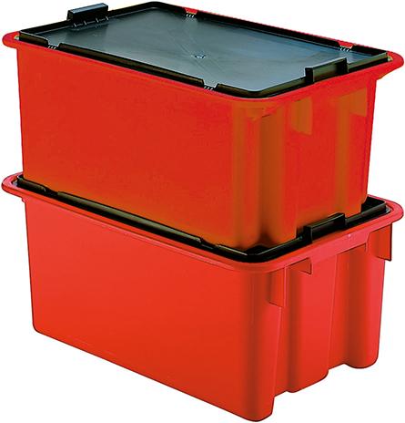 LA-KA-PE Drehstapelbehälter, rot