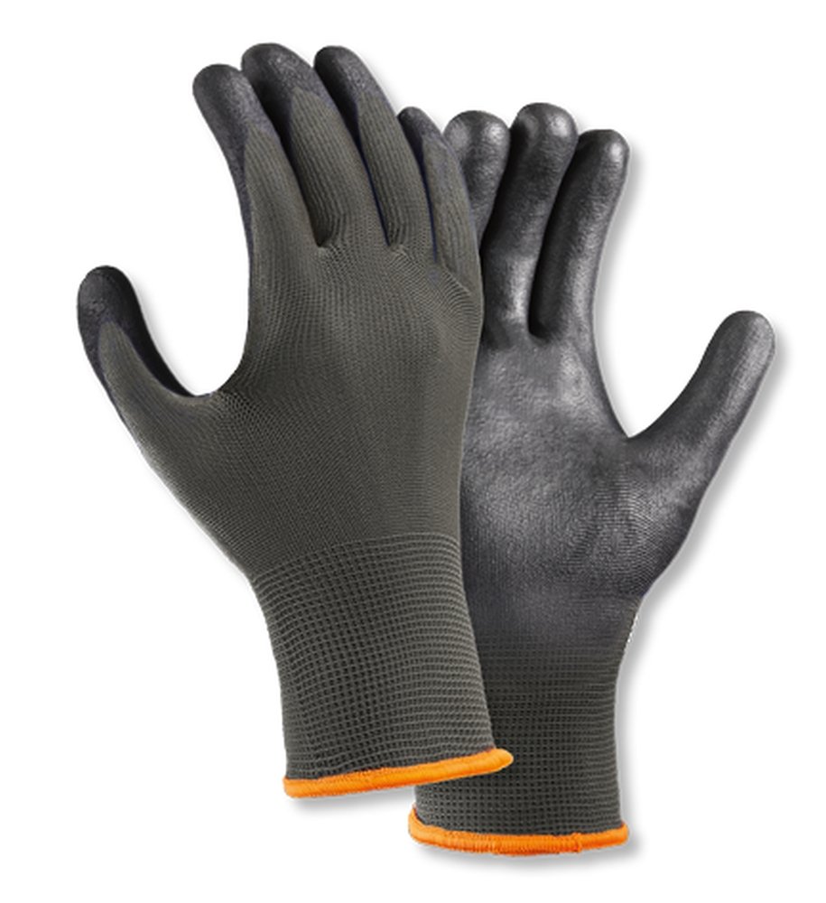 teXXor® Polyester-Strickhandschuhe POLYURETHAN BESCHICHTET 10, grau/grau