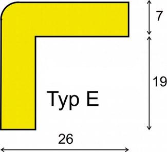 dancop Eckschutzprofil Typ E, L 5000 mm gelb/schwarz selbstklebend Dancop