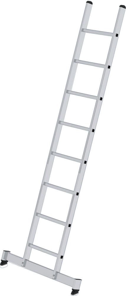 MUNK Alu-Anlegeleiter 8 Spr. mit nivello-Traverse