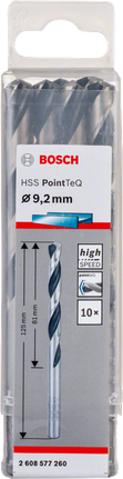 Bosch HSS Twist Drill Bit PointTeQ 9.2mm pack.