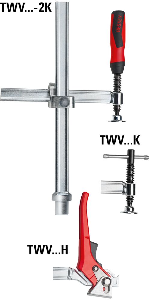Bessey Spannelement mit variabler Ausladung TWV28 300/175 (2K-Griff)
