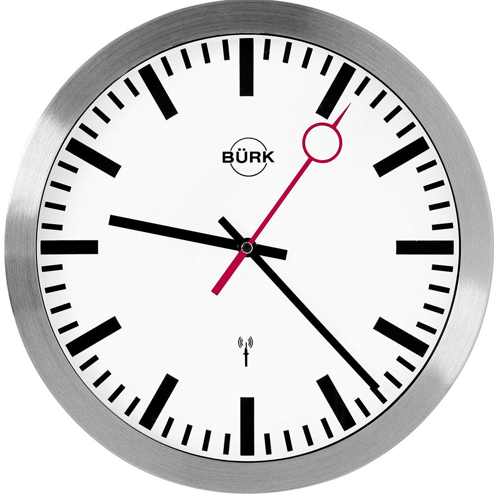 BÜRK MOBATIME Wanduhr, mit Lochsekundenzeiger