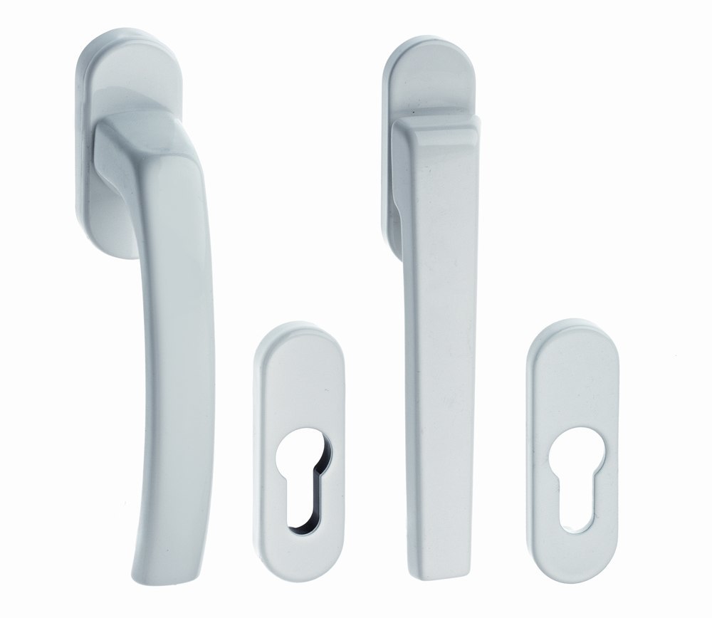 FTT-Griffgarnitur, Profilzylinder gelocht 1002/2793, Aluminium silberfarbig