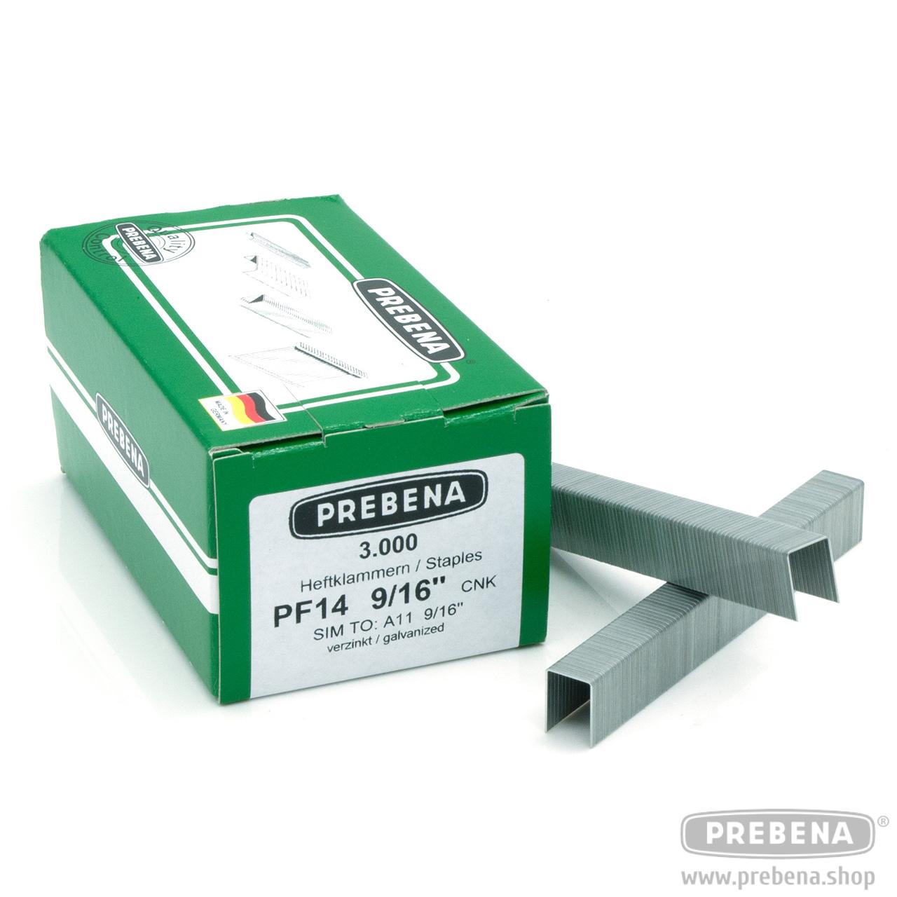 Prebena Heftklammern PF14CNK verzinkt 14mm 3000 Stück