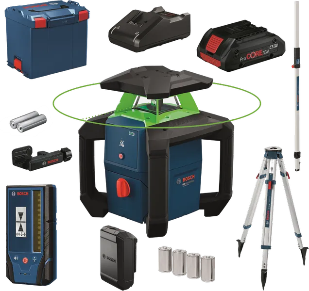 Bosch Rotationslaser GRL18V-3-31G 1 x Akku ProCORE18V 4.0Ah in L-BOXX