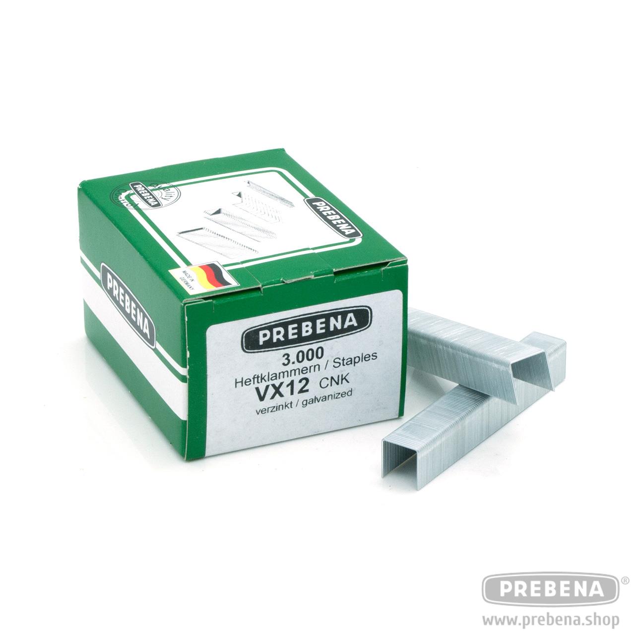 Prebena Heftklammern VX12CNK verzinkt 12mm Stahl C-Schnitt 3000 Stück