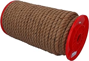 HELPMATE – Hanfseil Natur – Hanfschnur für Bastelarbeiten, Deko & Kunst-Handwerk – Paketschnur aus 100% Naturfaser – biologisch abbaubar & recyclebar – Juteschnur Alternative (14 mm x 50 m)
