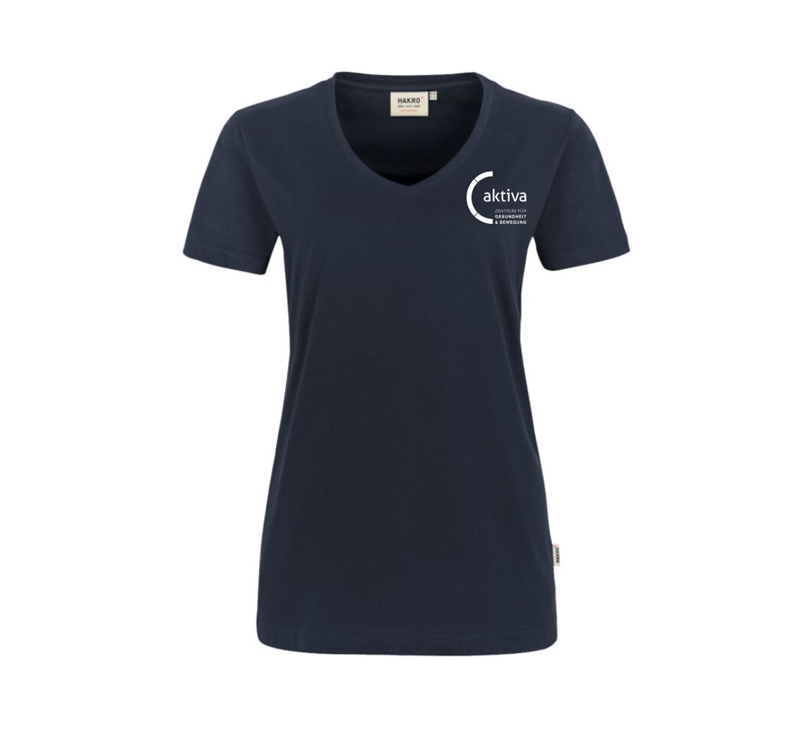HAKRO Damen V-Shirt MIKRALINAR® tinte M
