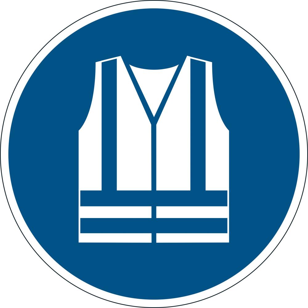 DURABLE Sicherheitskennzeichen Warnweste benutzen D 430 mm, selbstklebend