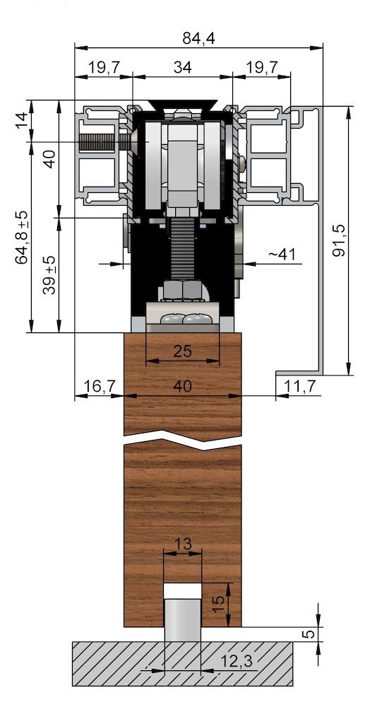 OT-Abdeckkappe,für Türschließer, SmartClose FG, 140, Aluminium, ed.opt. eloxiert