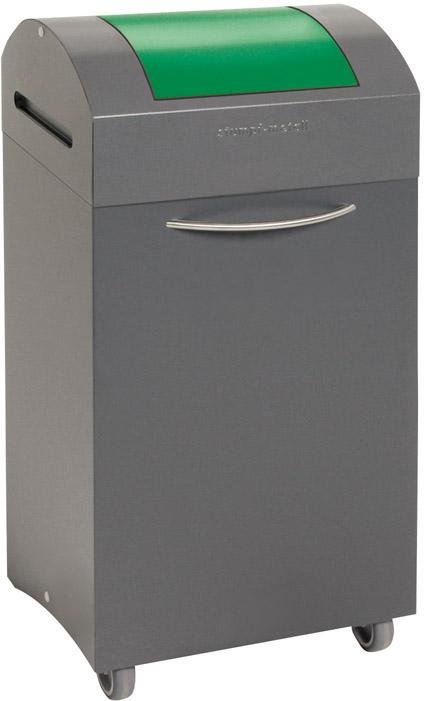 Stumpf Wertstoffbeh. 60 l grau/grün, 830x380x320mm stumpf