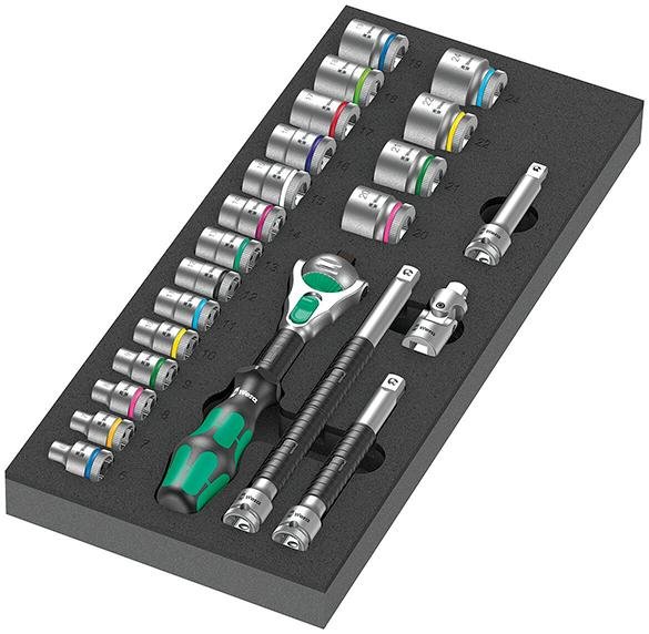 Wera 9721 Schaumstoffeinlage 8000 B Zyklop Knarre 3/8" Set 1