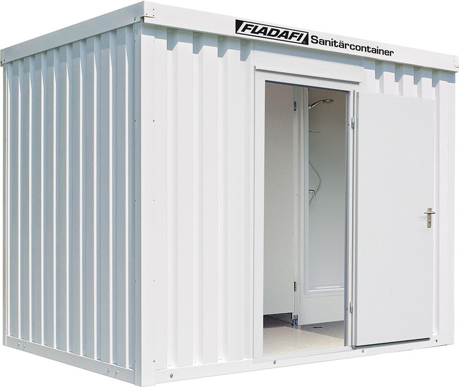 SÄBU WC-/Duschcontainer 2.3 Außen- und RAL 9002 RAL 9002 kunst.besch.