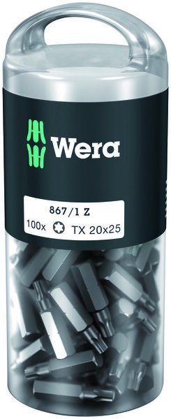 Wera TORX® Bit 867/1 DIY 100 TX 20x25mm 100 Stück