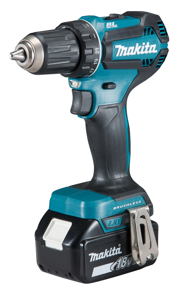 Makita Akku-Bohrschrauber DDF485RTJ 18V 5.0Ah mit 2 Akkus Ladegerät MAKPAC
