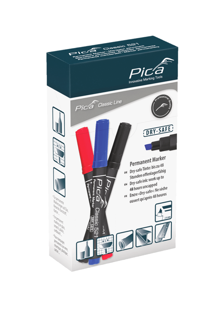Pica Permanentmarker Classic 520/40 Rot Rundspitze 1-4 mm