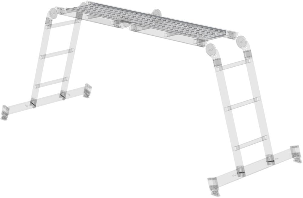 MUNK Alu-Riffelblechbelag mittig klappbar für Vielzweckleiter 2x2 + 2x3 + 4x3