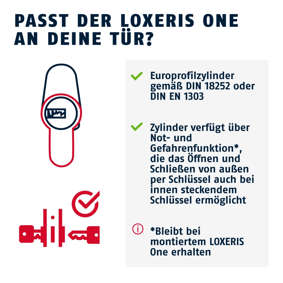 Abus LOXERIS™ One silber Türschlossantrieb