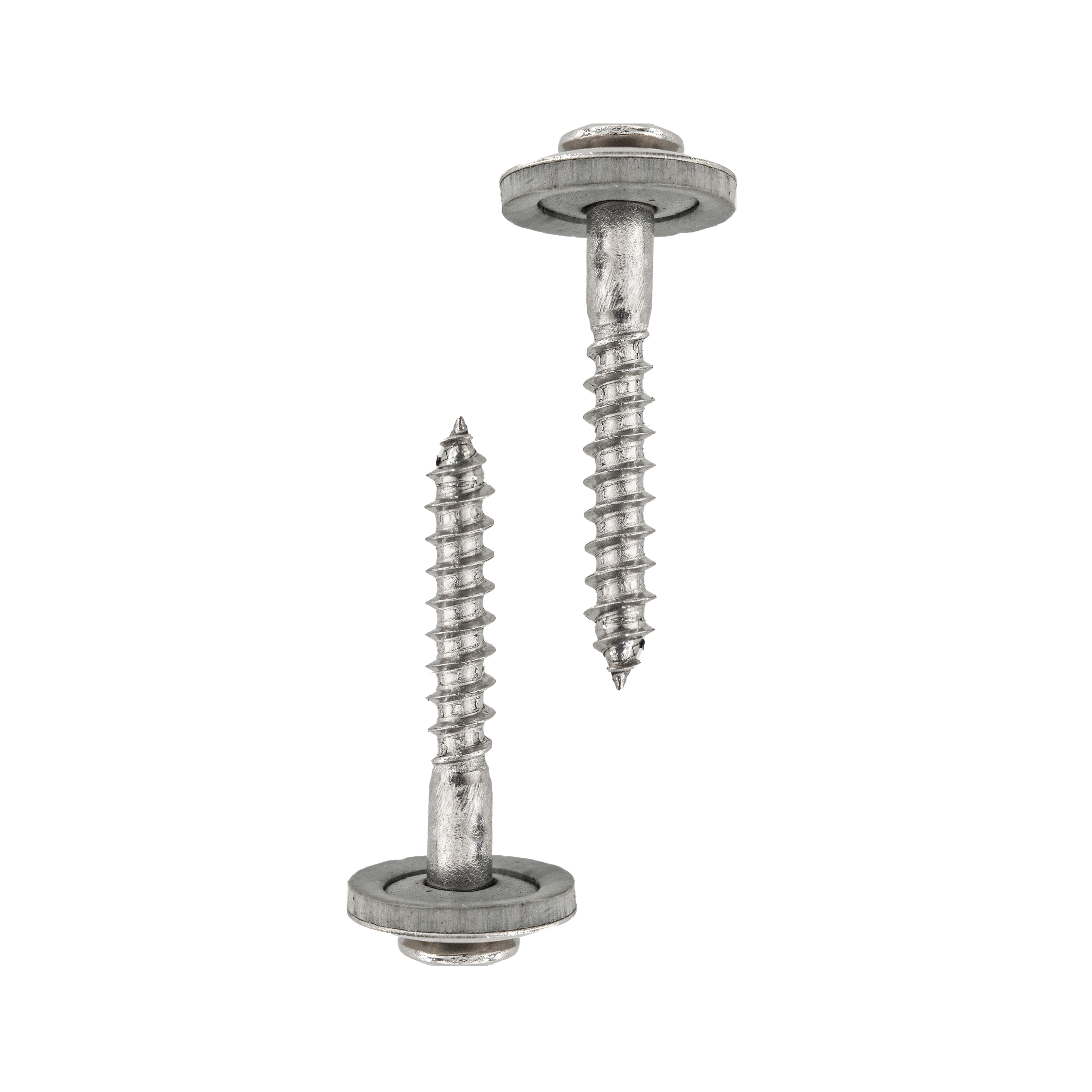 HELPMATE Spenglerschrauben 4,5x45 mm, 50 Stück, DIN 7995, Edelstahl A2, PZ2, DIN 7995, Dachdeckerschrauben, Linsenkopf, mit Tellerscheibe und EPDM-Di, Silber, 4,5 x 45 mm