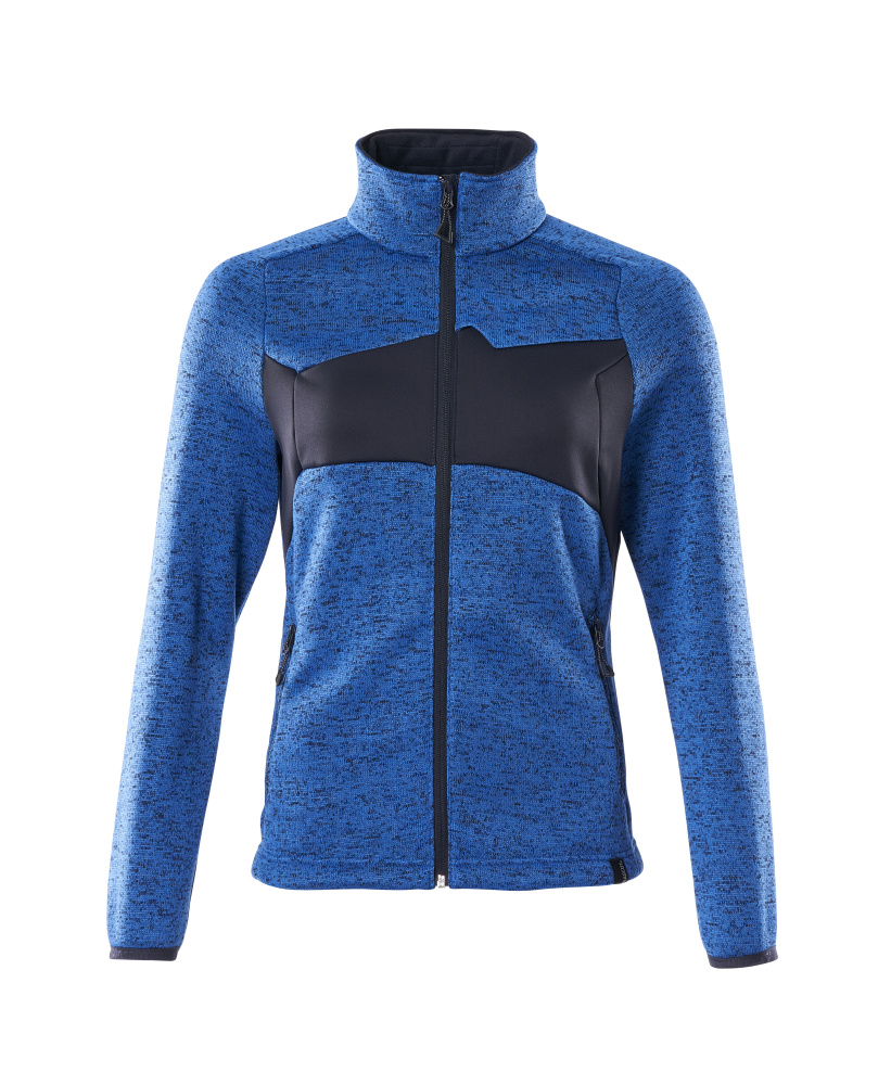 Mascot Strickpullover mit Reißverschluss, Damen Strickjacke Größe 3XL, azurblau/schwarzblau