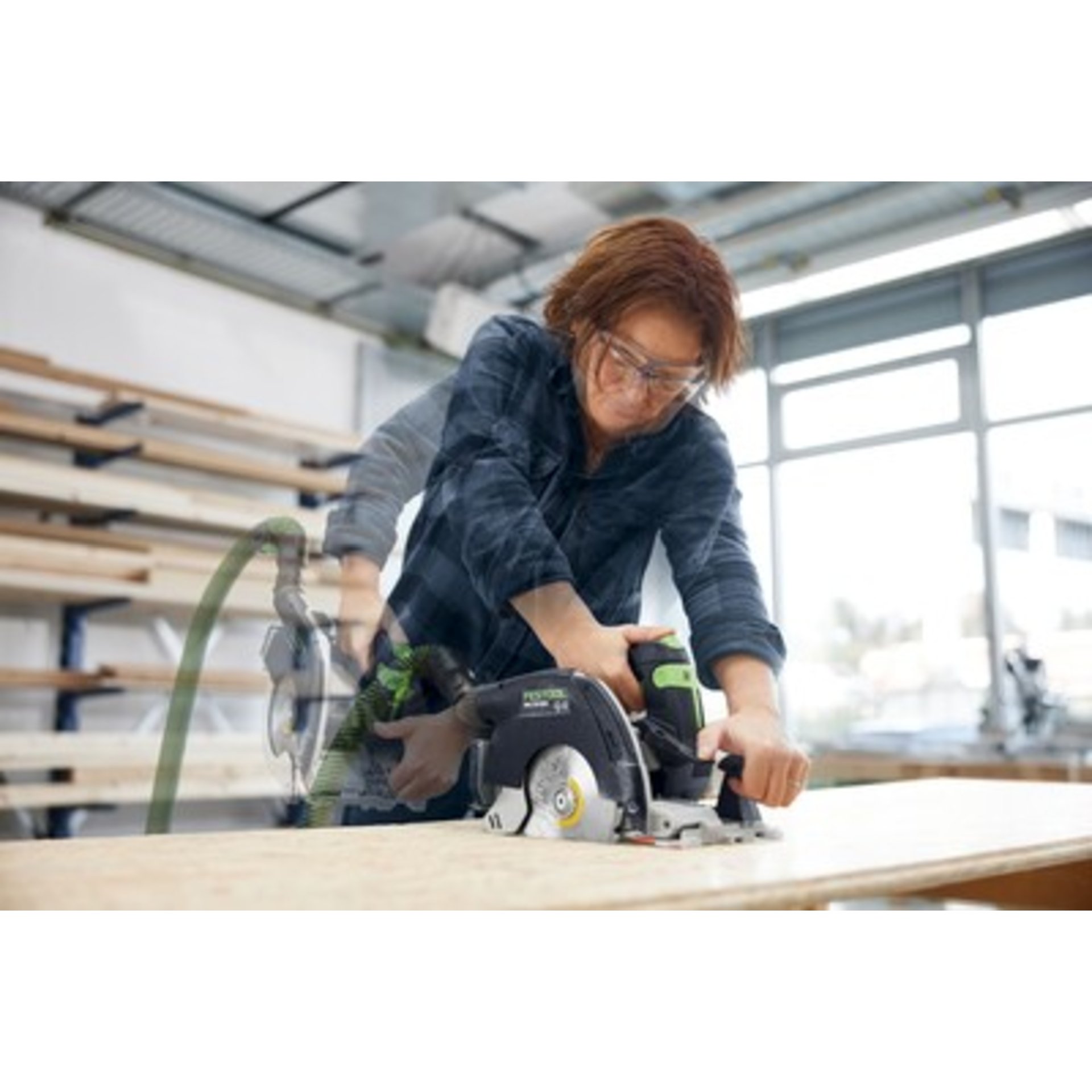 Festool Akku-Handkreissäge HKC 55 KEB-Basic mit FSK 420 Kappschiene