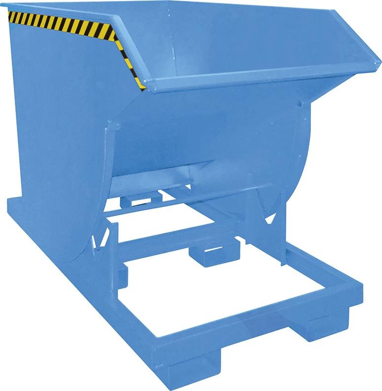 Bauer Südlohn Kippbehälter BKM 1000 l B1060xT1760xH1270 mm RAL5012 Tragkraft 3000kg mit Abrollsystem