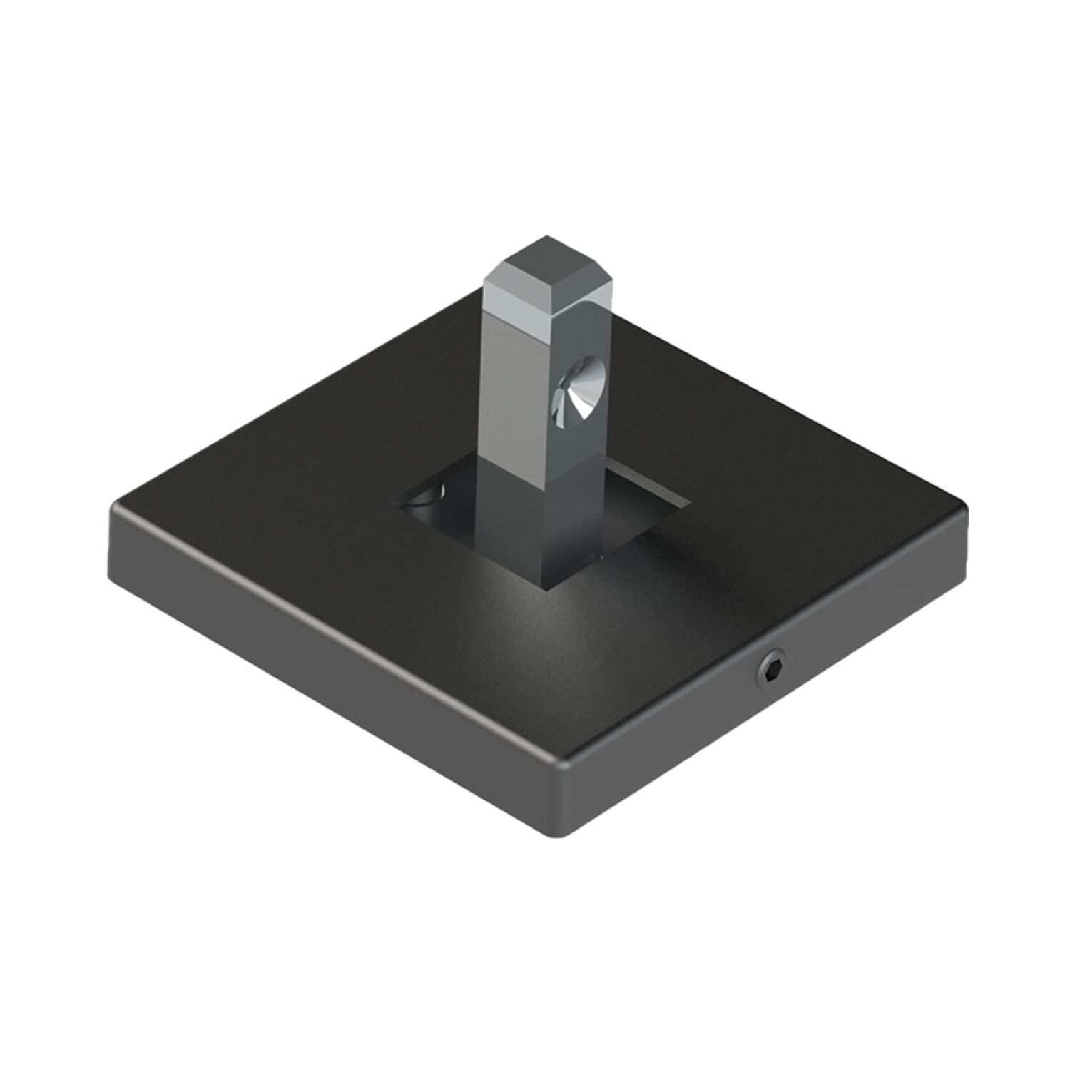 HETTICH Cadro Wand-/Bodenbefestigung 55 x 55 mm Edelstahl Optik