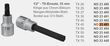 Proxxon 1/2" TX-Einsatz TX45 55mm lang