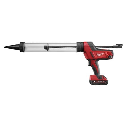 Milwaukee Akku-Kartuschenpresse C18 PCG 600T-201B mit 600ml Folienbeutelaufnahme