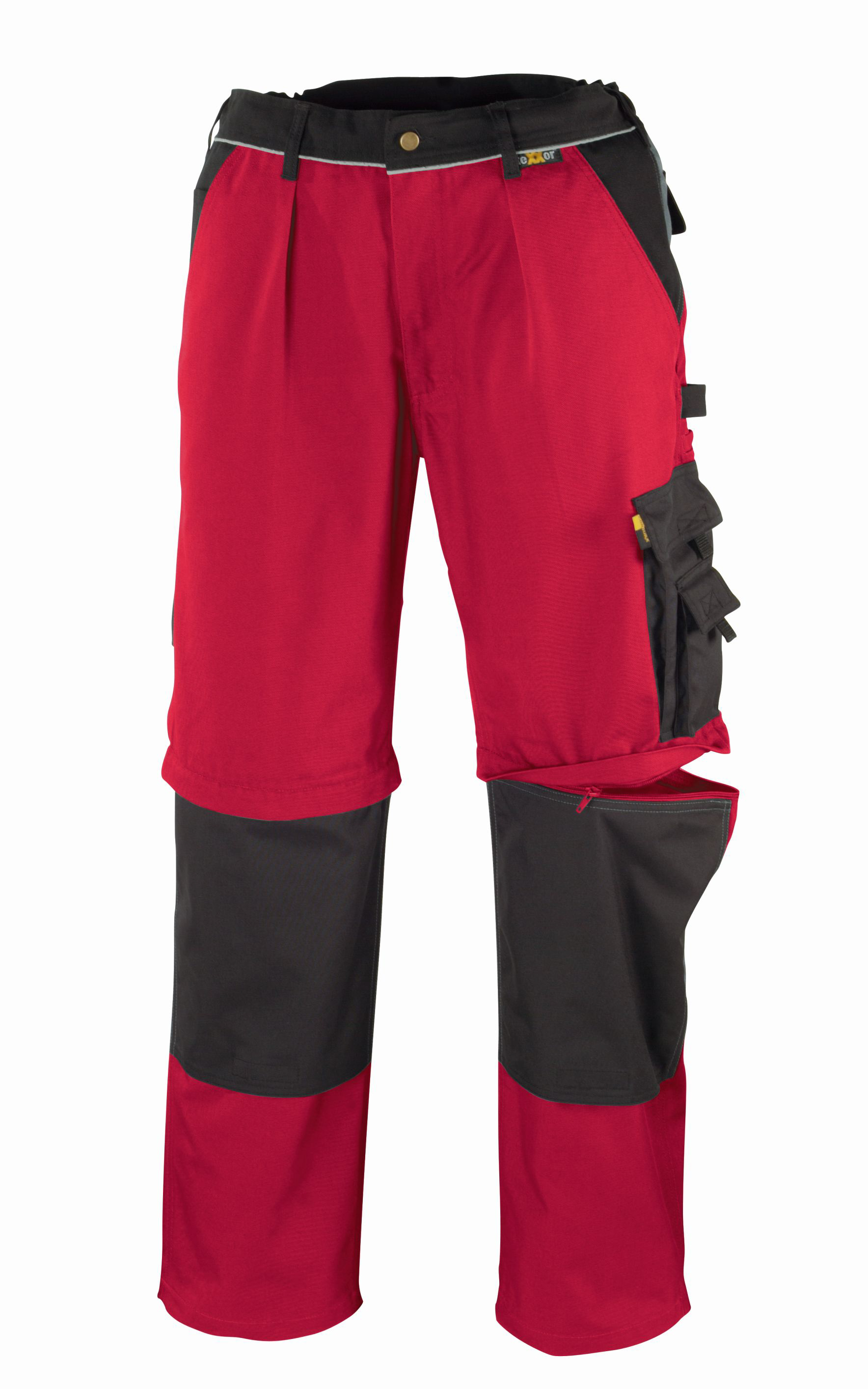teXXor® Canvas (320 g/m²) 2-in-1 Bundhose  TOBAGO 106, rot/schwarz