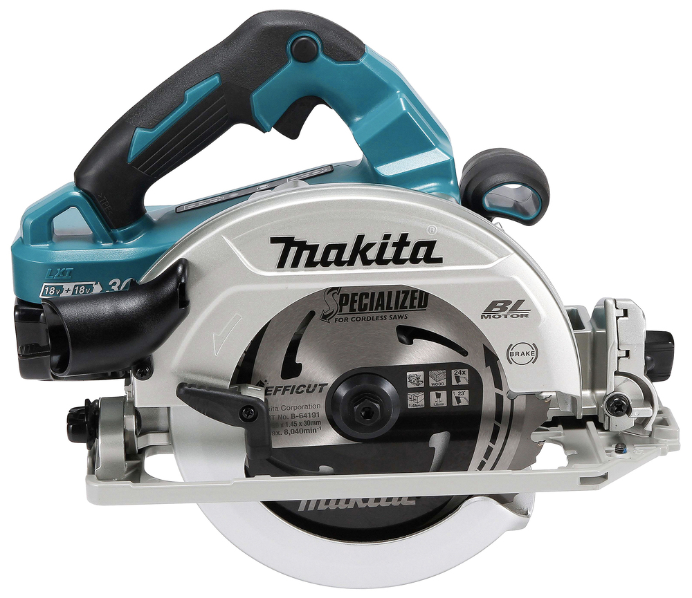 Makita Akku-Handkreissäge DHS782ZJ 2x18V LXT bürstenlos 62,5mm Schnitttiefe im MAKPAC