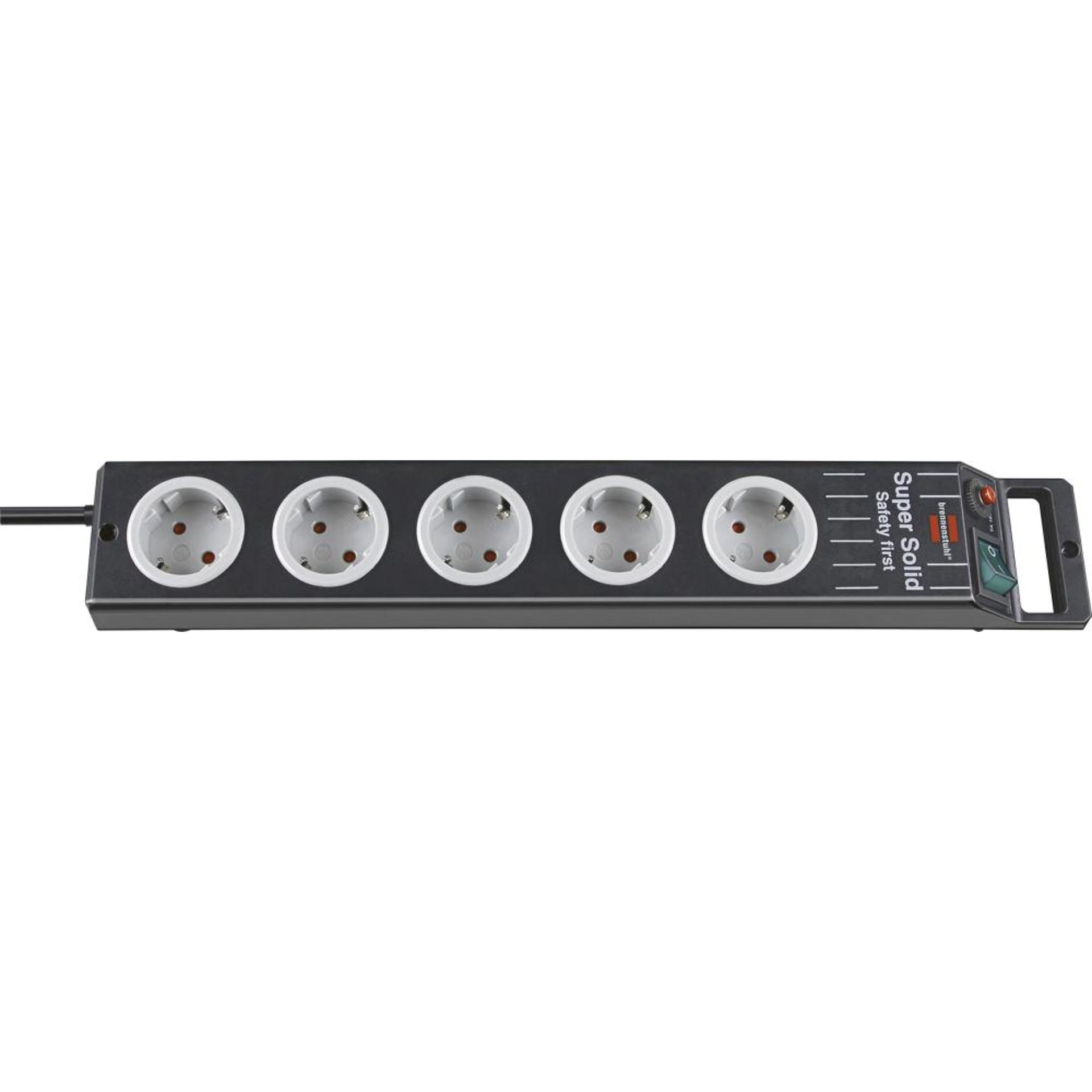 Brennenstuhl Super-Solid-Line Steckdosenleiste 5-fach schwarz 2,5m H05VV-F 3G1,5