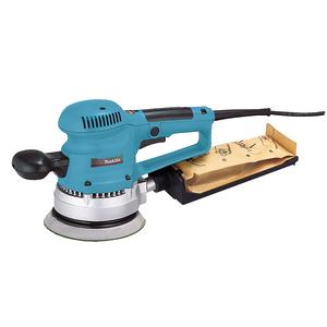 Makita Exzenterschleifer BO6030JX 310W 150mm mit Klett und Staubabsaugung im MAKPAC