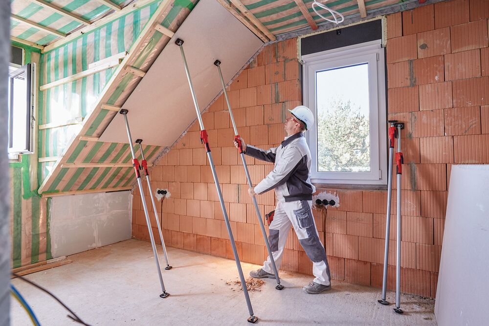 Bessey Decken- und Montagestütze STE150 mit Pumpgriff, Verstellweg 900-1500 mm, 350 kg Tragkraft