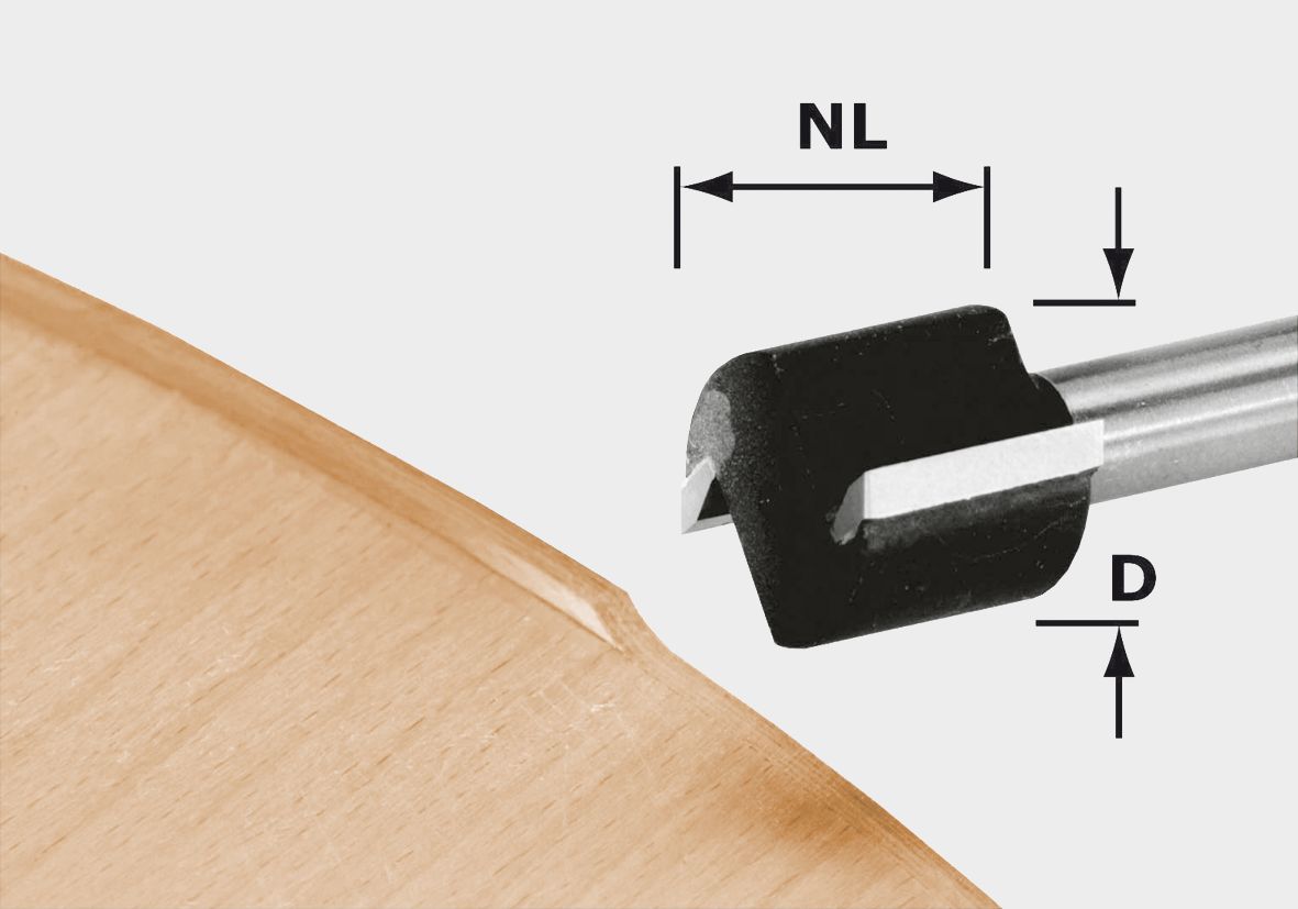 Bündigfräser HW D 19/16 S8 OFK 700, Sperrholz, Holz