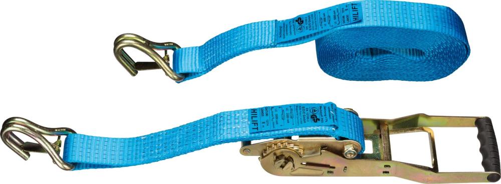Produktbild Zurrgurt Ergo, 5 t, mit Langhebel-Zugratsche und Profilhaken mit Sicherung