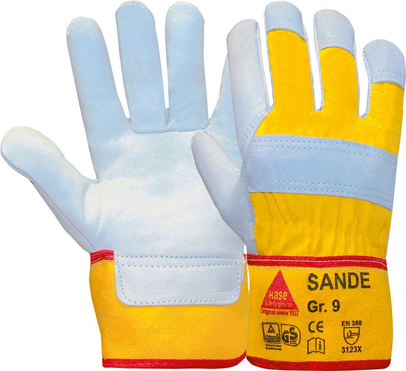 Hase Handsch.Sande, Rindleder,Gr.10