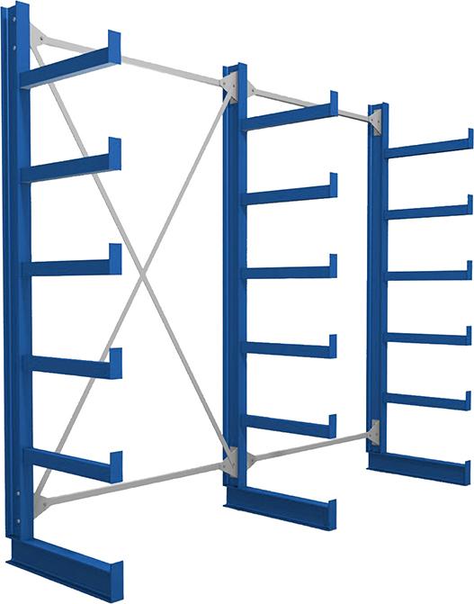 FORUM 2 Felder/3 Ständer Tragkr. /Arm 200kg Ständerlast/Seite 1000 kgStänderprofil: IPE 100